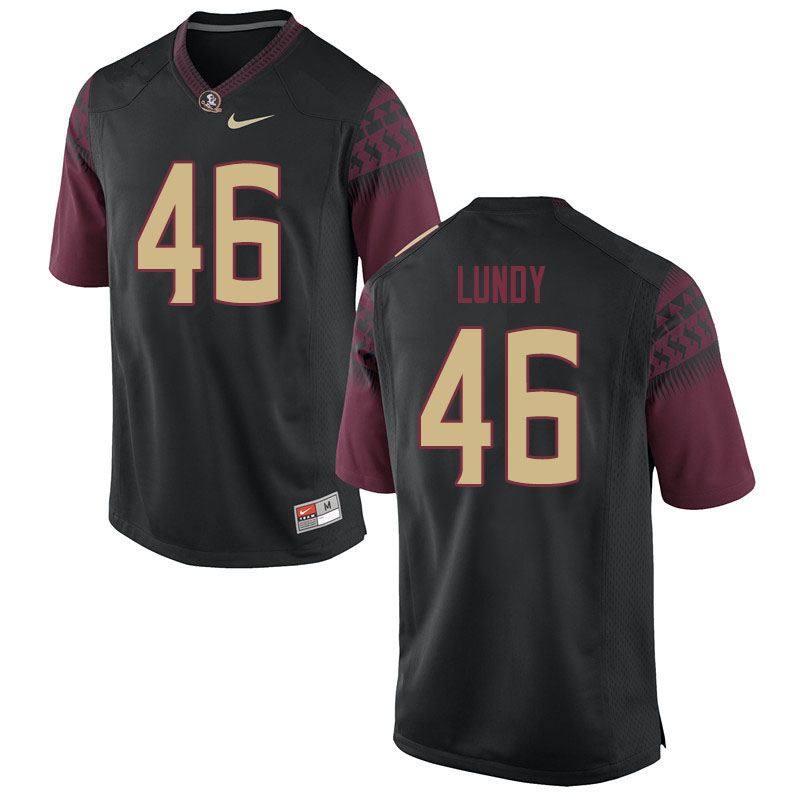 Men #46 DJ Lundy Florida State Seminoles College Football Jerseys Sale-Black - Click Image to Close